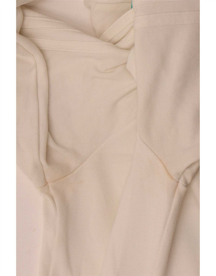 Adidas Pull à capuche zippé pour femme IT 44 Coton blanc moyen