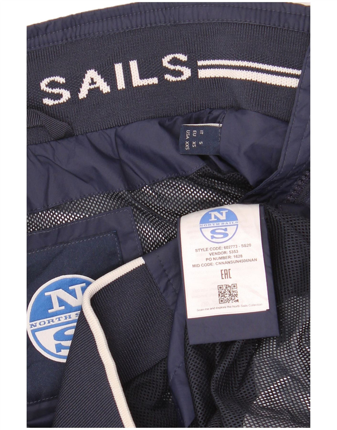 NORTH SAILS Veste Bomber Homme UK 36 Petit Bleu Marine Polyamide