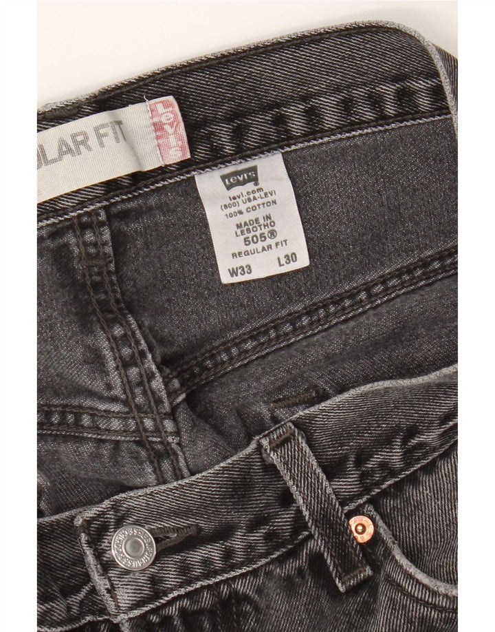Levi's Jean Droit 505 Regular Fit Homme W33 L30 Gris Coton