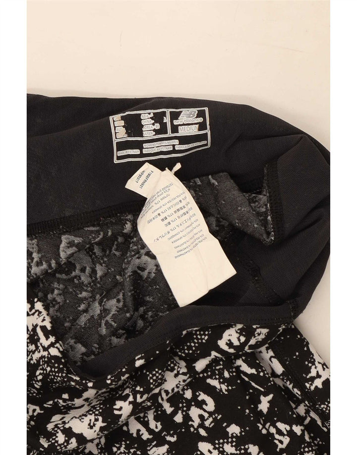 New Balance Leggings à motif abstrait pour femme UK 8 Small Noir Polyester