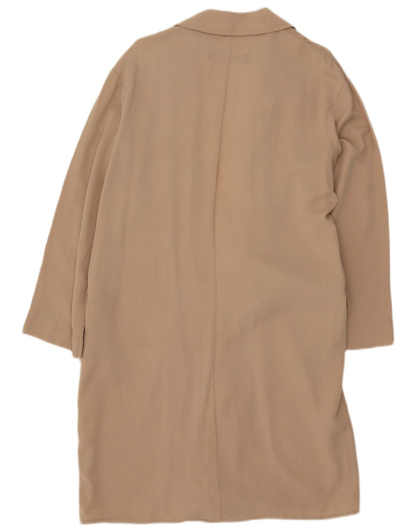 Zara Womens Pardessus UK 16 Large Beige Lyocell