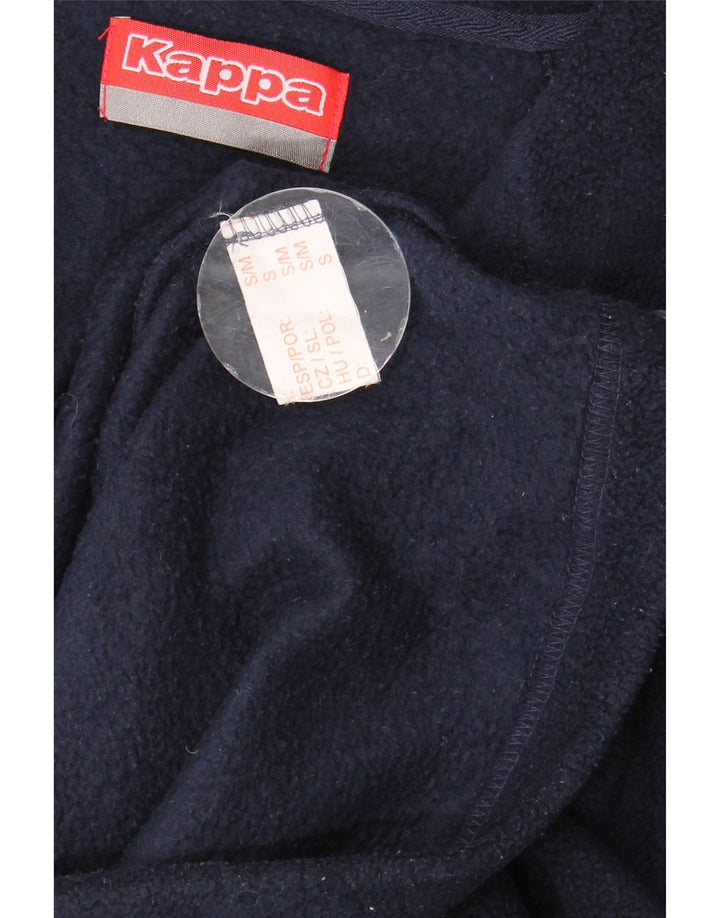Kappa Pull polaire à col zippé pour homme, petit, bleu marine