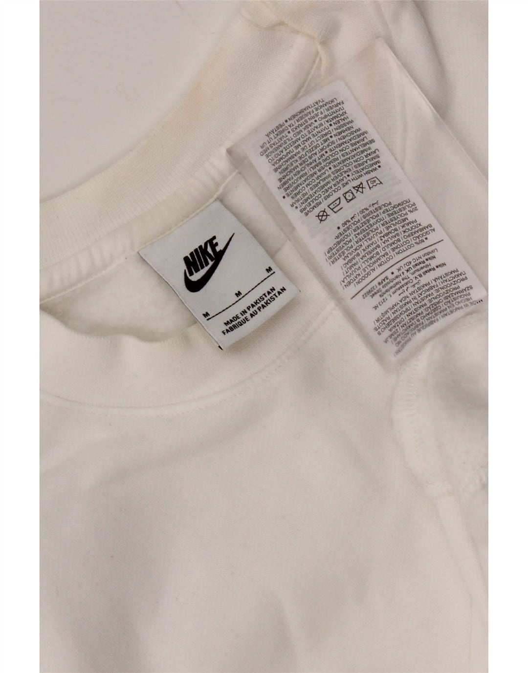 NIKE Sweat-shirt pour homme en coton blanc moyen