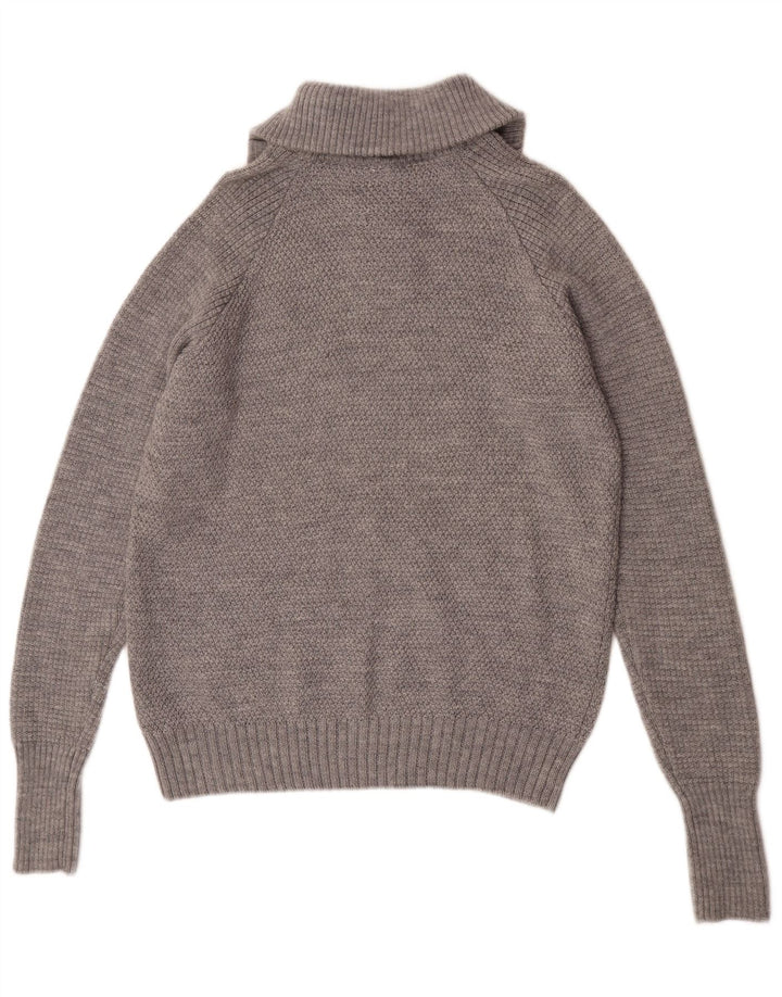 Bergans Pull col zippé pour homme XL en laine mérinos gris