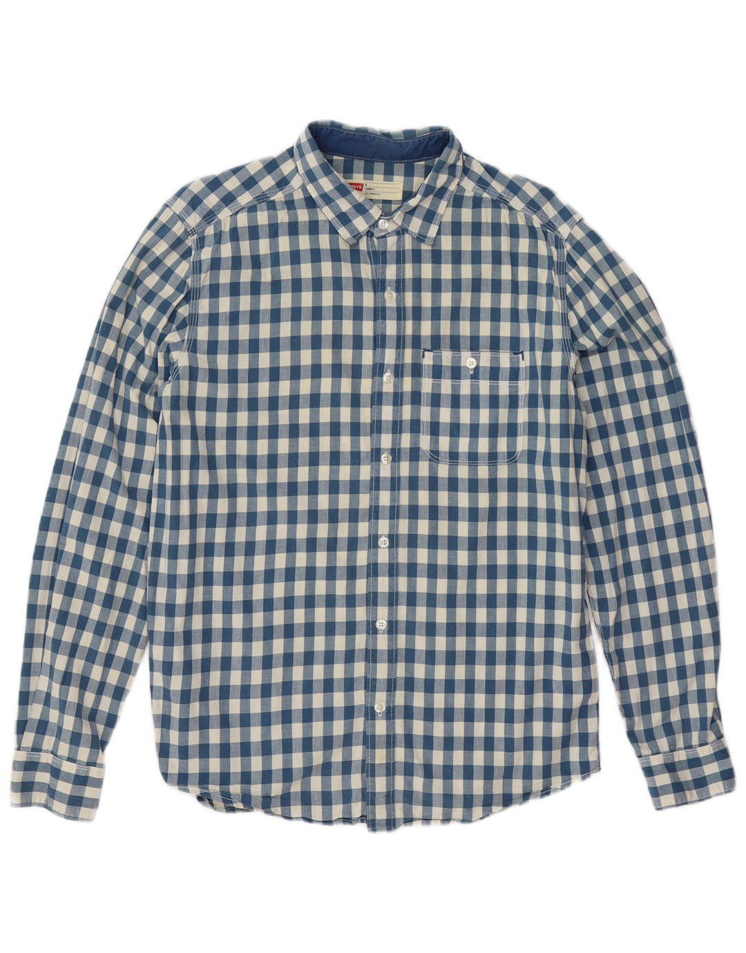 Levi's Chemise Coupe Standard Homme Bleu Moyen Vichy Coton