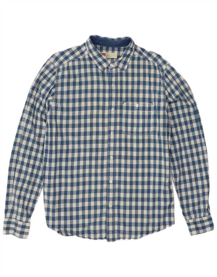 Levi's Chemise Coupe Standard Homme Bleu Moyen Vichy Coton