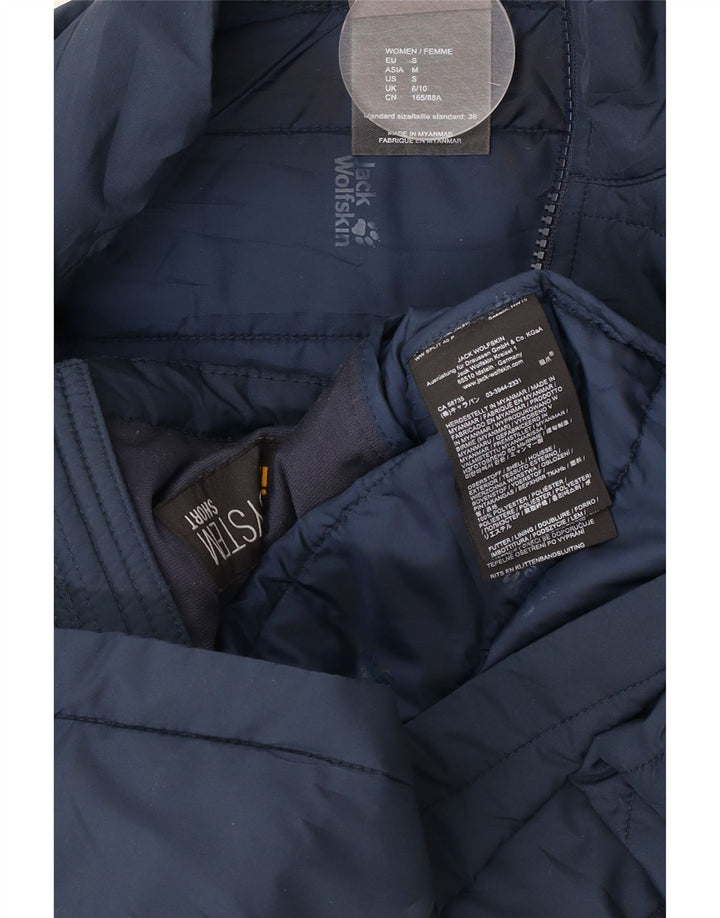 Jack Wolfskin Doudoune Doublée Femme UK 8/10 Petit Bleu Marine Polyester