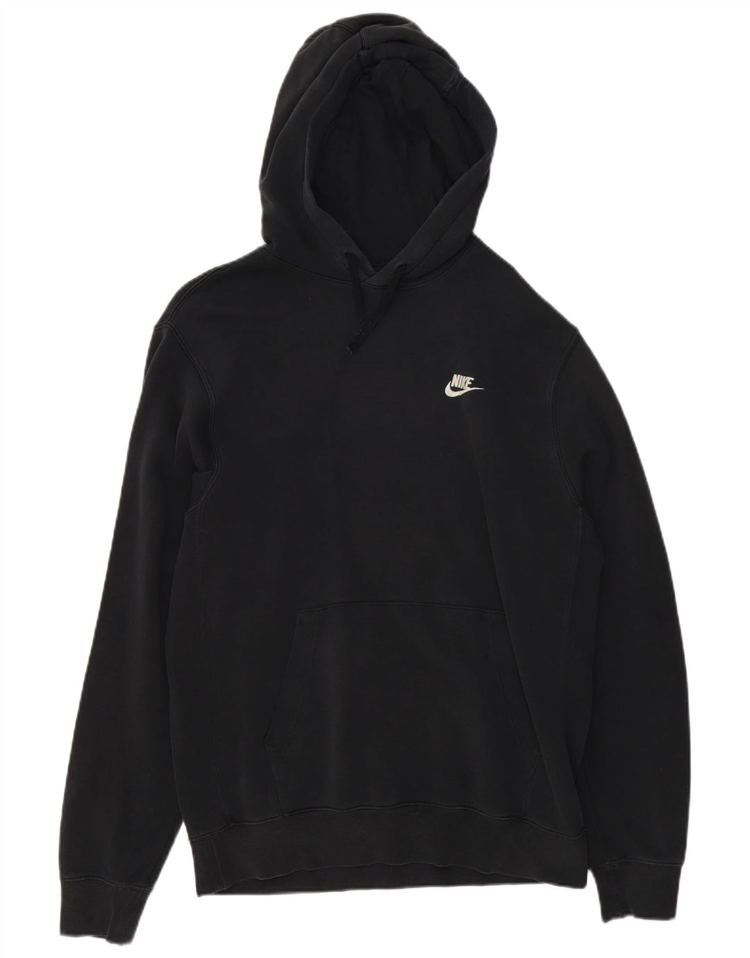 Nike Pull à capuche haut en coton noir moyen pour homme