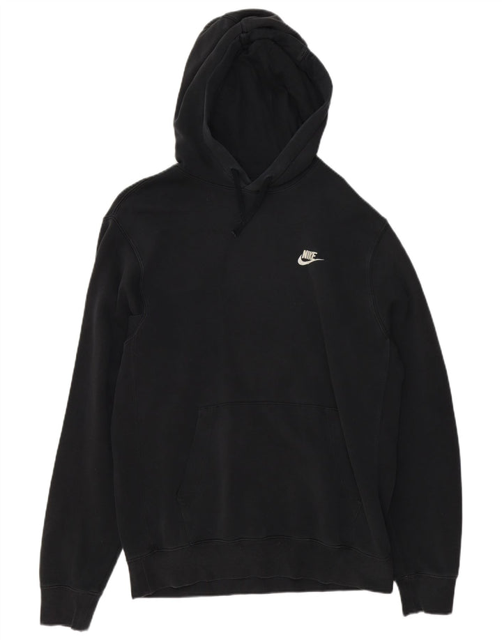 Nike Pull à capuche haut en coton noir moyen pour homme