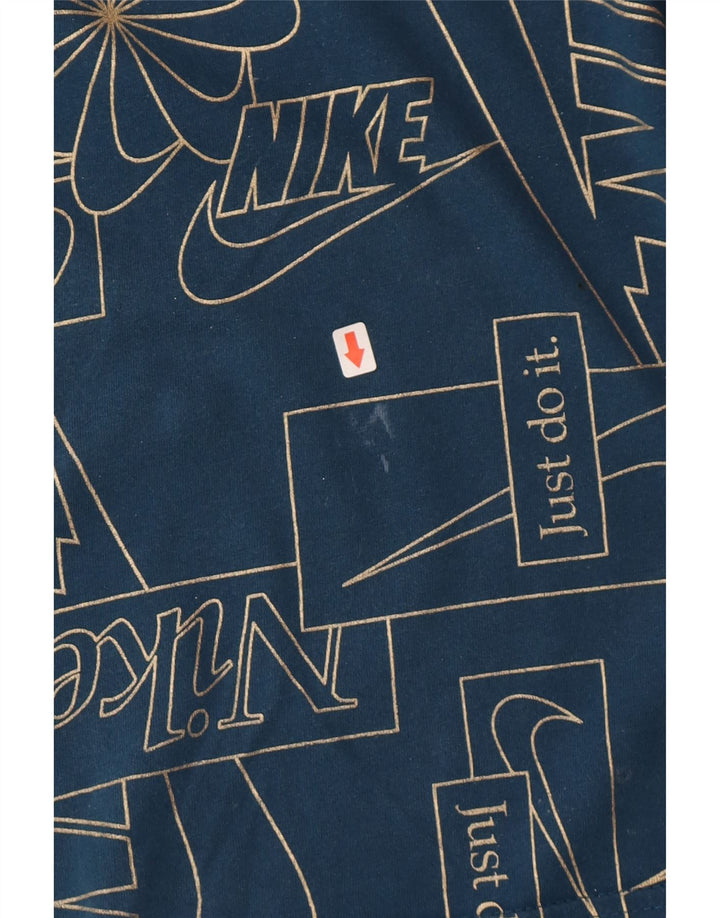 Nike T-shirt graphique pour homme en coton bleu marine Taille S