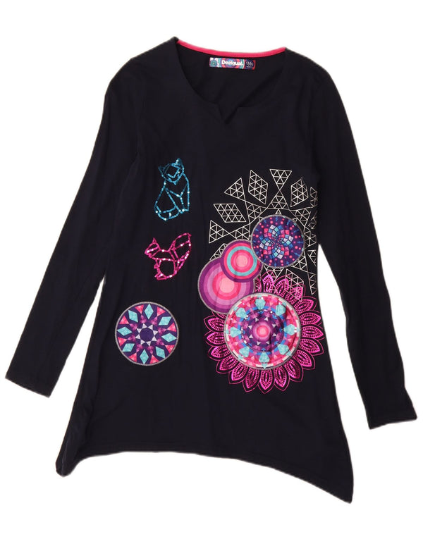 Desigual Robe Tunique à Manches Longues Fille 13-14 Ans Bleu Marine Festival