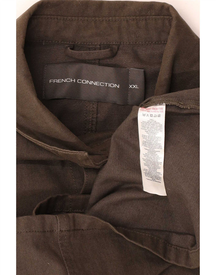 French Connection Surchemise Homme Kaki Coton 2XL