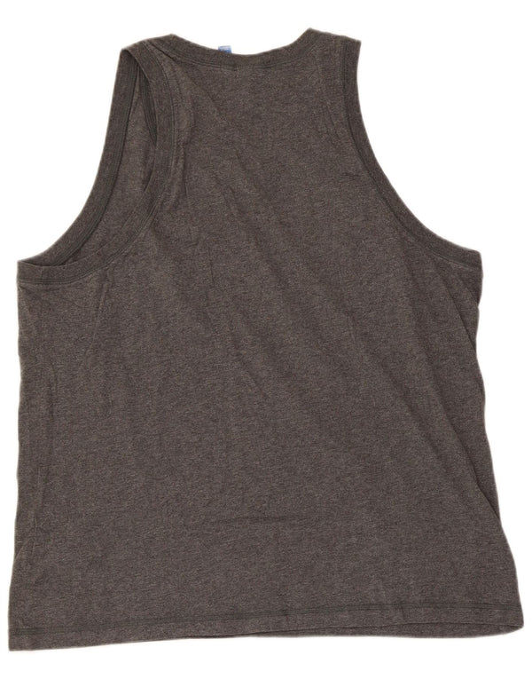 Adidas Débardeur graphique pour hommes, grand, gris, coton