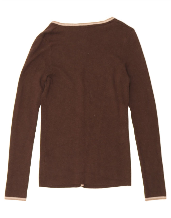 ZARA Womens Cardigan Sweater UK 14 Large Brown Rayon Vintage Zara and Second-Hand Zara from Messina Hembry 
