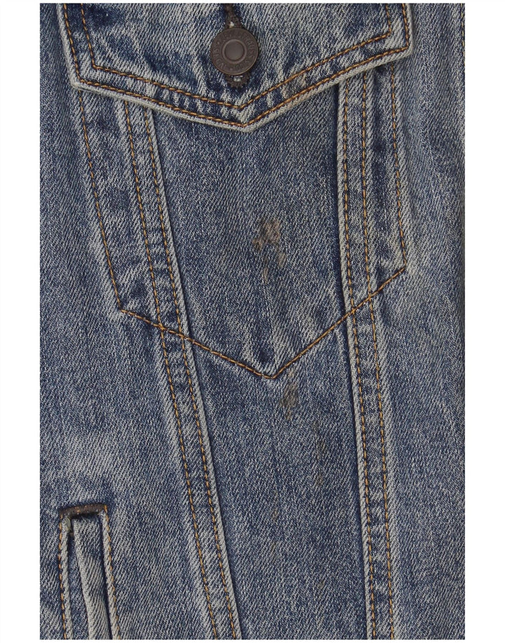 Levi's Veste en Jean Femme UK 10 Petit Bleu Coton