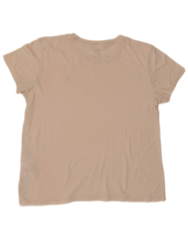 Levi's T-Shirt Perfect Crew Femme UK 14 Beige Moyen Coton