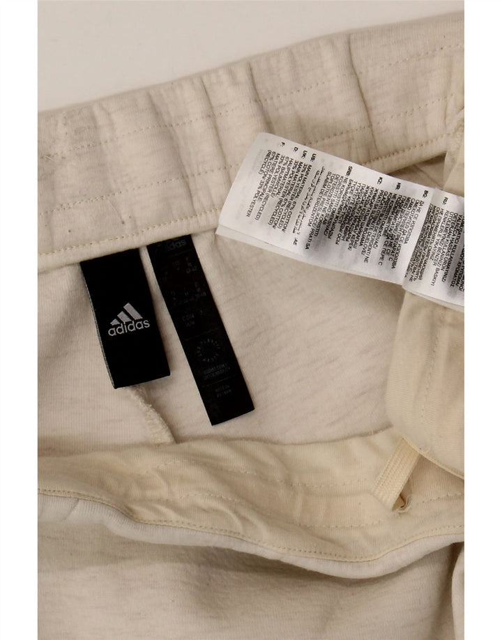 Adidas Pantalon de survêtement pour femme UK 12/14 Coton blanc moyen