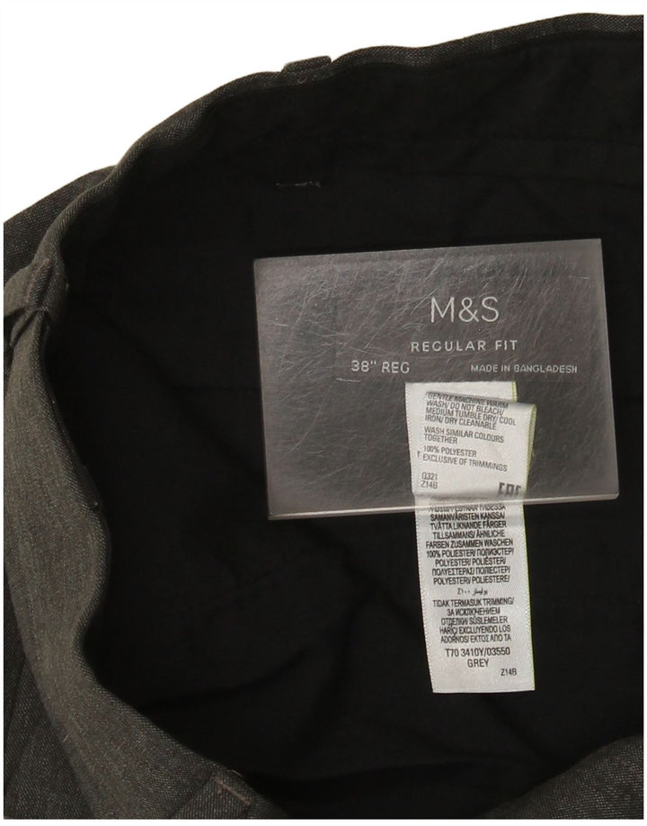 Marks & Spencer Pantalon de costume droit coupe droite pour homme W38 L31 Gris