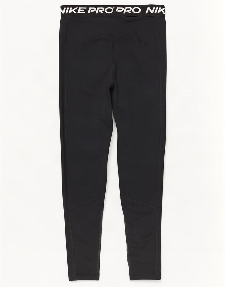 Nike Legging court graphique Dri Fit pour femme UK 12 Noir moyen Polyester