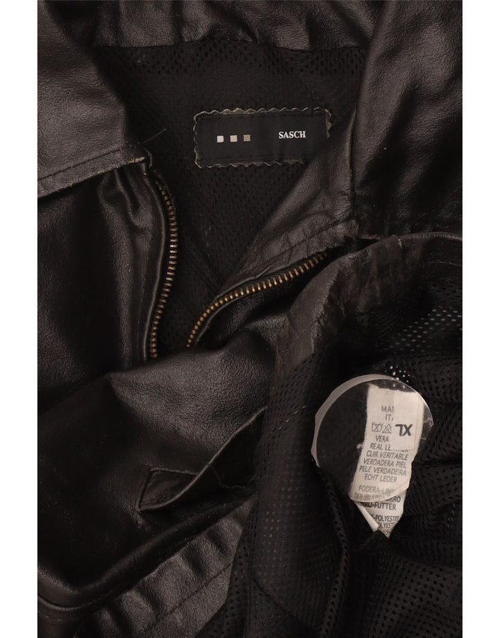 Veste en cuir homme vintage UK 42 XL Cuir noir