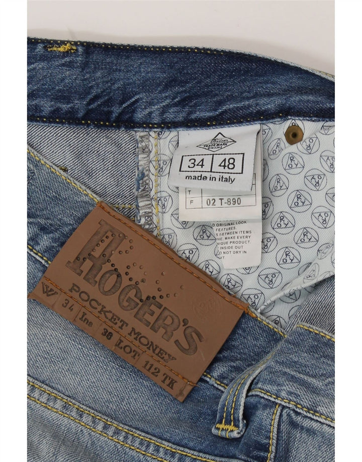 Roy Rogers Jean droit pour homme IT 48 Medium W34 L35 Bleu Coton