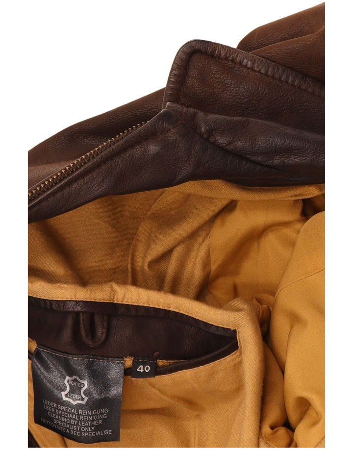 Peek & Cleppenburg Veste en cuir pour homme UK 40 Grand cuir marron