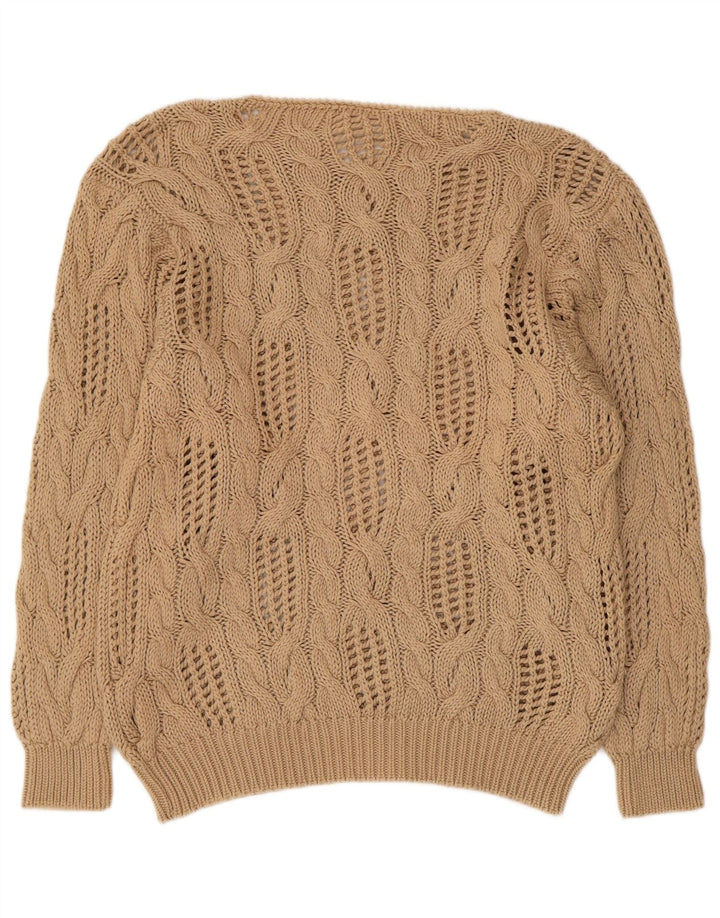 Madeleine Pull transparent à col bateau pour femme EU 40/42 Beige moyen