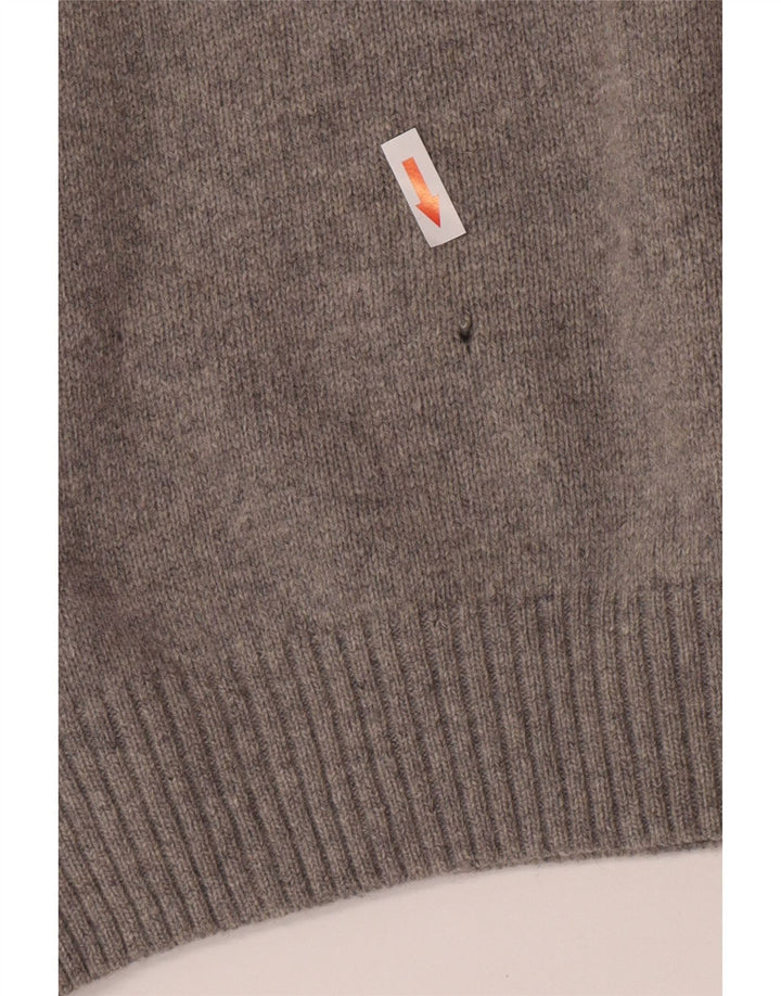 Murphy & Nye Pull col V pour homme en laine grise Taille L