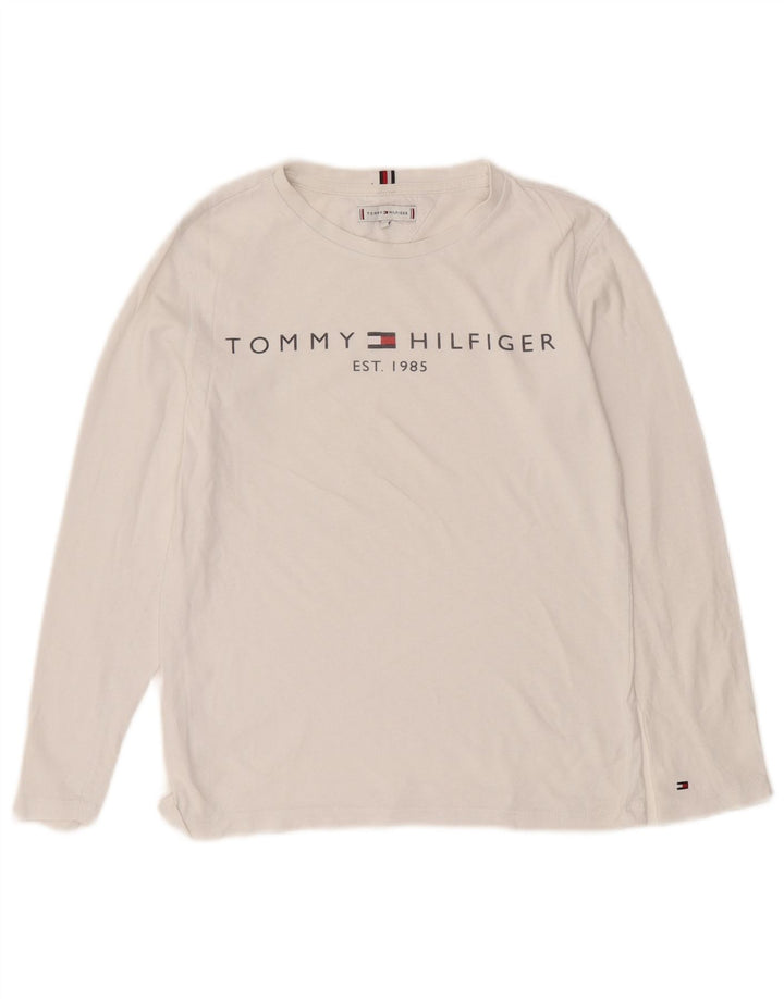 Tommy Hilfiger Haut graphique à manches longues pour garçon 11-12 ans Blanc