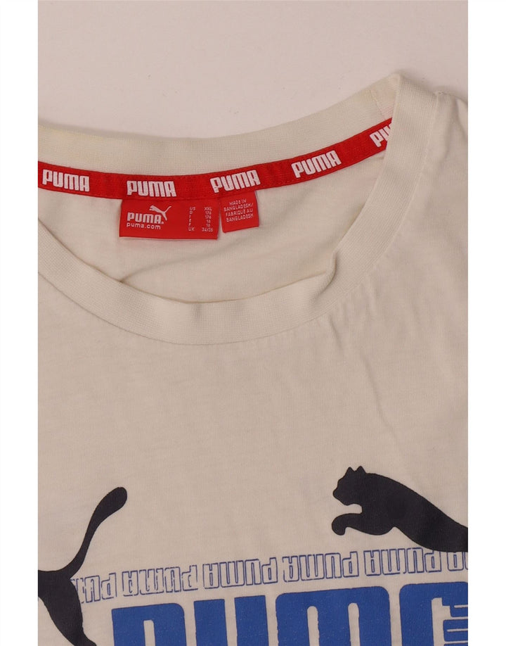 Puma T-Shirt Graphique Garçon 15-16 ans Blanc