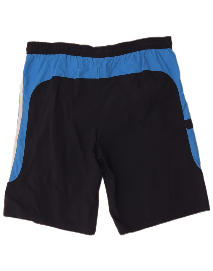 Adidas Short de bain cargo pour homme en polyester color block Bleu marine Taille L