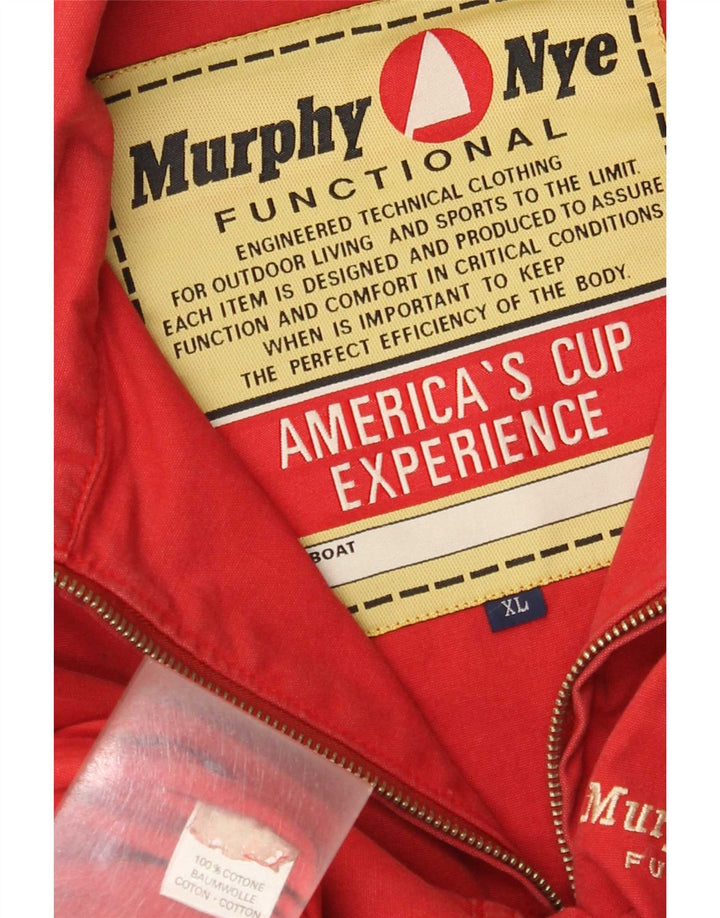 Murphy & Nye Veste coupe-vent pour homme UK 42 XL Rouge Coton