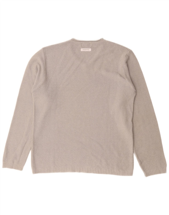 Iceberg Pull Col V Homme Gris Moyen Coton