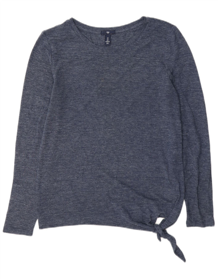 Gap Haut Oversize Femme Manches Longues UK 10 Petit Bleu Marine Polyester