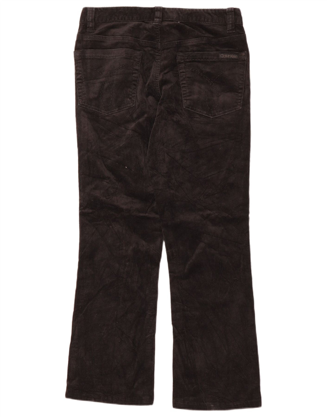 CALVIN KLEIN Pantalon bootcut en velours côtelé pour femme US 6 Medium W30 L27 Noir