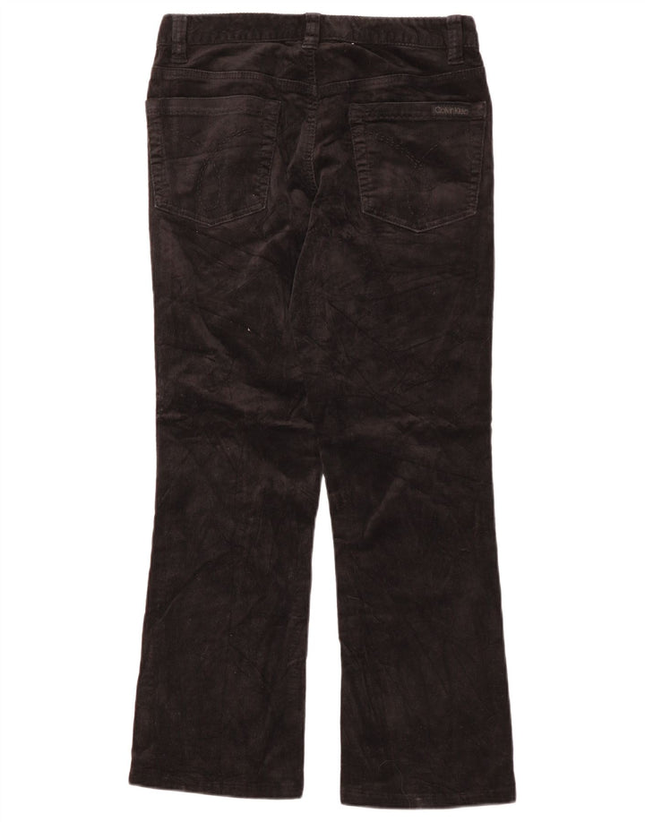 CALVIN KLEIN Pantalon bootcut en velours côtelé pour femme US 6 Medium W30 L27 Noir