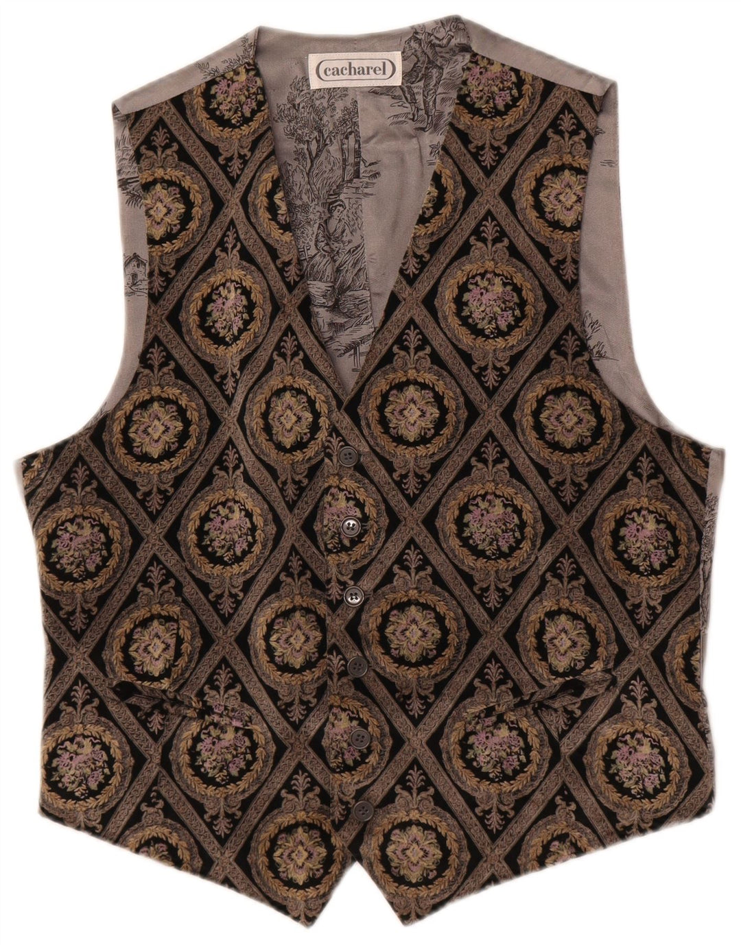 Cacharel Gilet Homme Large Multicolore Floral