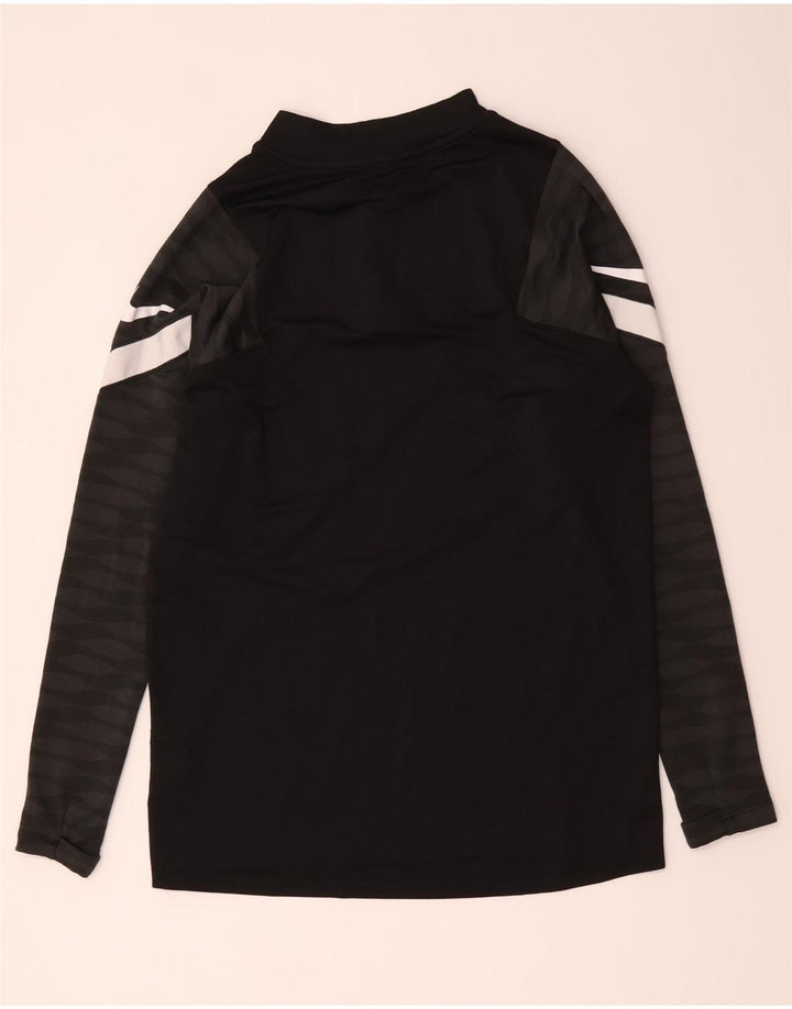 Haut de survêtement Nike Dri Fit Zip Neck pour homme, color block, noir moyen