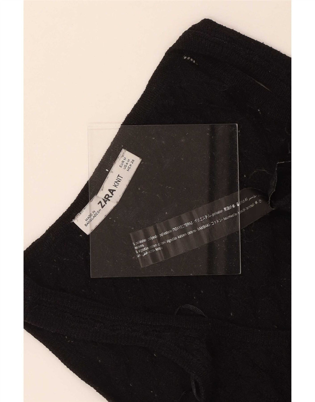 Zara Femme Débardeur UK 12 Medium Noir Polyester