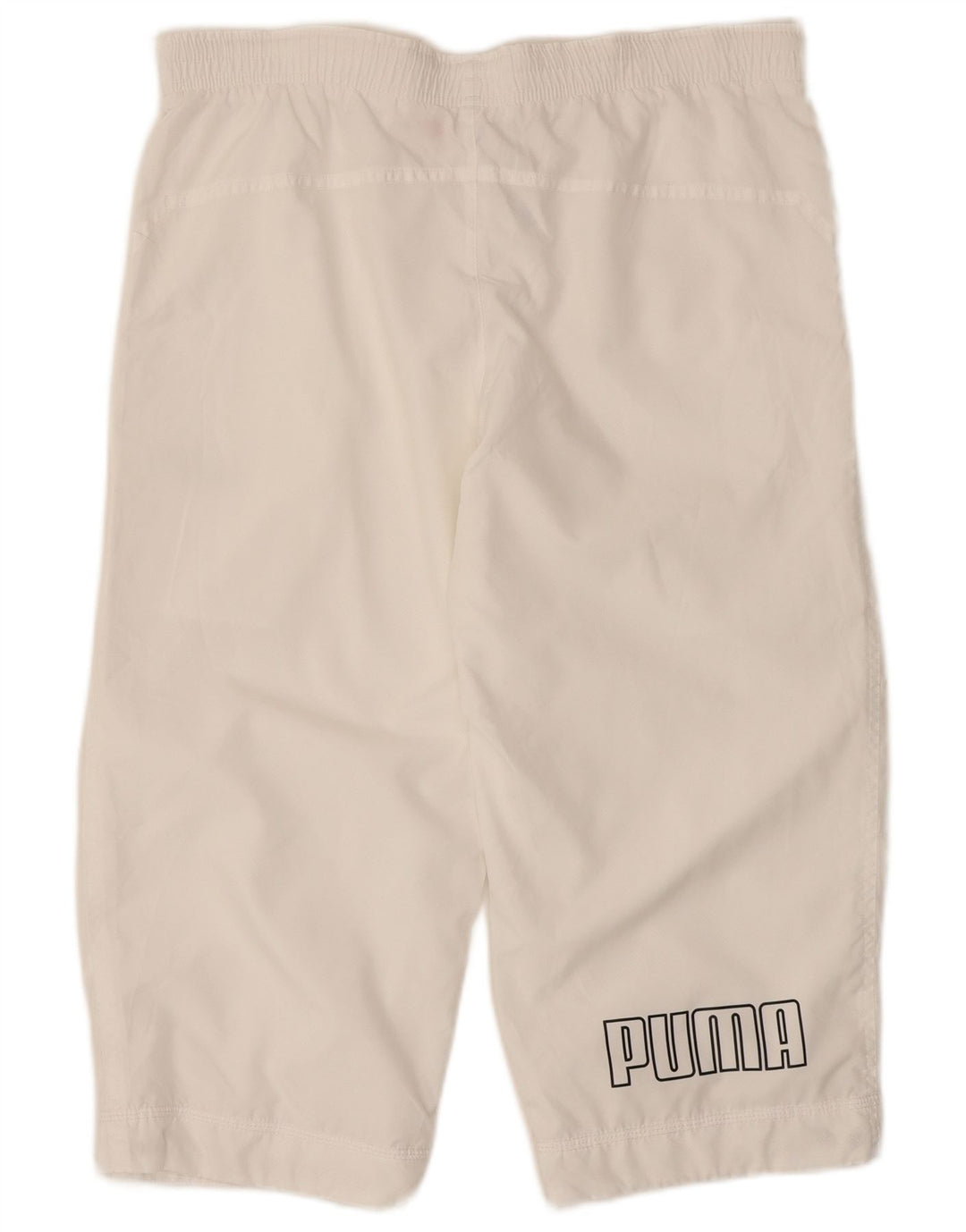 Puma Short de Sport Graphic Bermuda Homme Petit Blanc Polyester