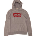 LEVI'S Mens Graphic Hoodie Jumper Medium Grey Cotton Vintage Levi's and Second-Hand Levi's from Messina Hembry 