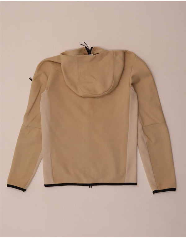 NIKE Pull à capuche zippé pour homme XS en coton color block beige