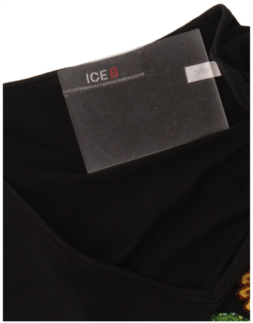 ICEBERG Haut court graphique à manches longues pour femme IT 46 Large Noir Floral