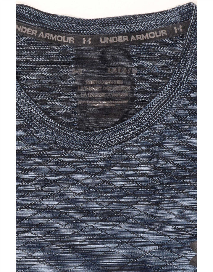 Under Armour T-Shirt Homme Haut Large Bleu Moucheté Polyester Sports
