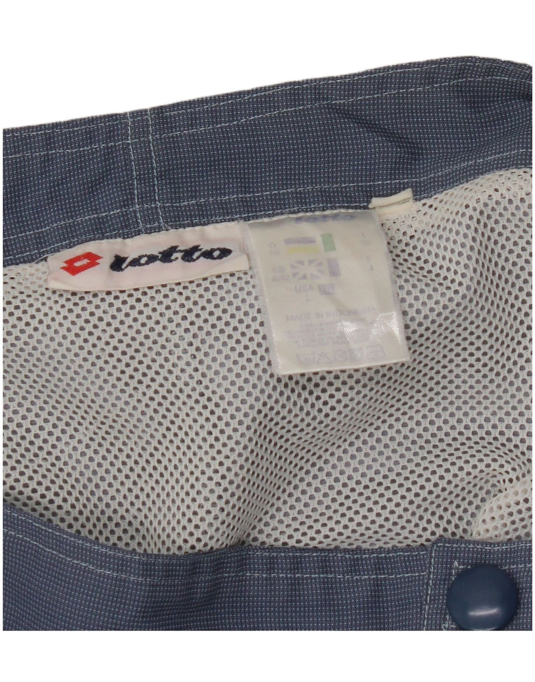 LOTTO Short de Bain Homme UK 40/42 Large W34 Bleu Marine Colorblock Nylon