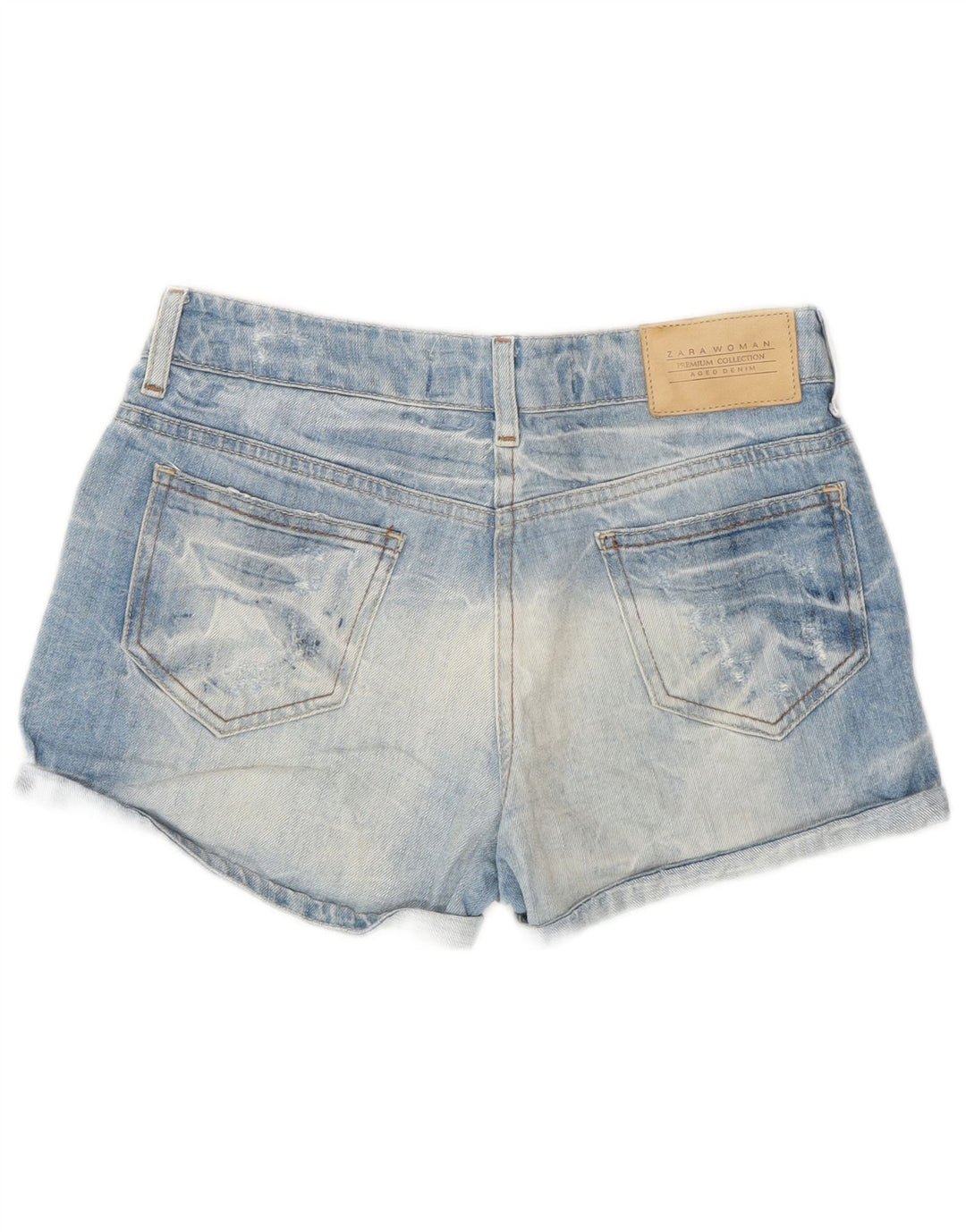 Zara Short en jean pour femme EU 36 XS W26 Bleu
