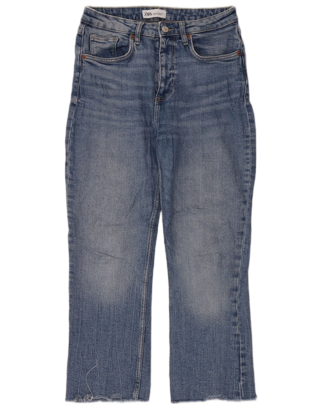 Zara Jean Bootcut Femme EU 36 XS W26 L25 Bleu