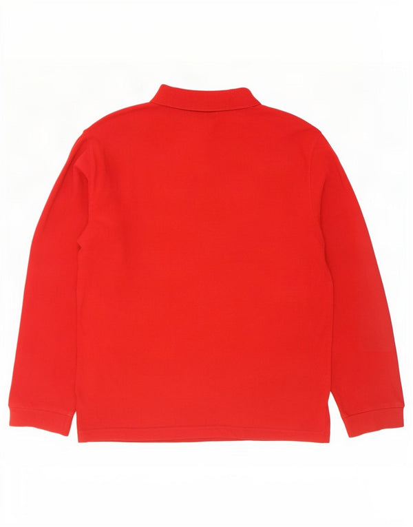 Champion Polo à Manches Longues Homme XL Rouge Coton