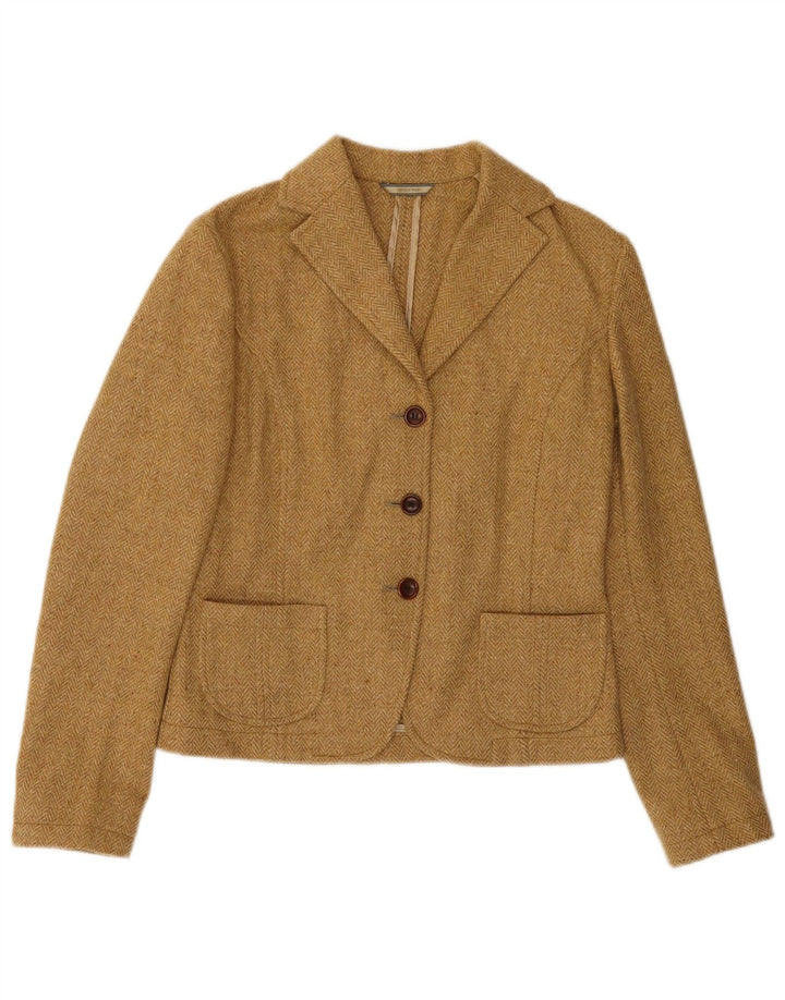 FLANNEL BAY Veste blazer 3 boutons pour femme IT 44 Beige moyen à chevrons