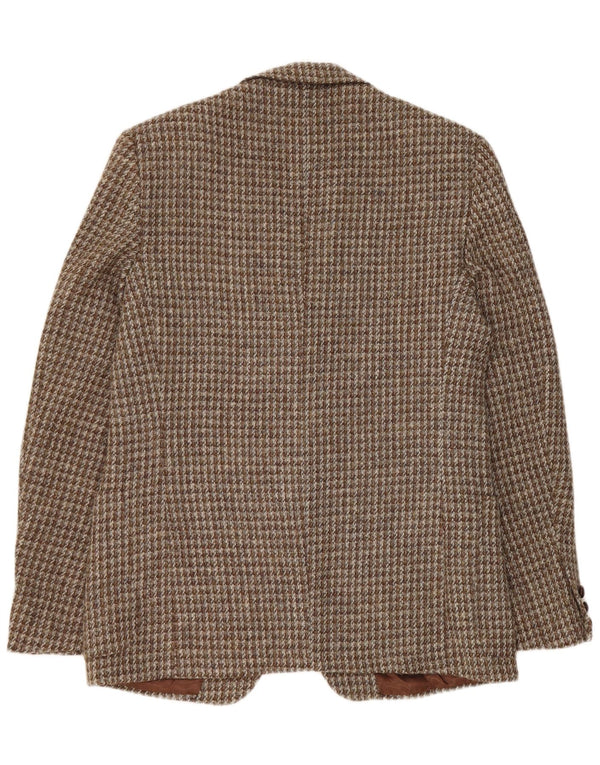 Harris Tweed Veste Blazer 2 Boutons pour Homme UK 42 XL Pied-de-Poule Marron